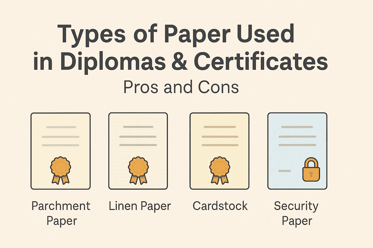 Types of Paper Used in Diplomas & Certificates: Pros and Cons