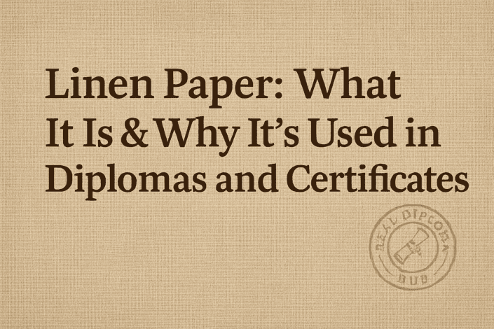 Linen Paper: What It Is and Why It is Used in Diplomas & Certificates