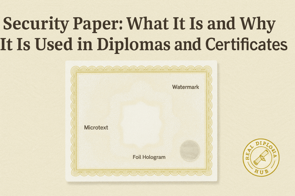 Security Paper: What It Is and Why It Is Used in Diplomas and Certificates