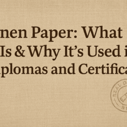 Linen Paper: What It Is and Why It is Used in Diplomas & Certificates